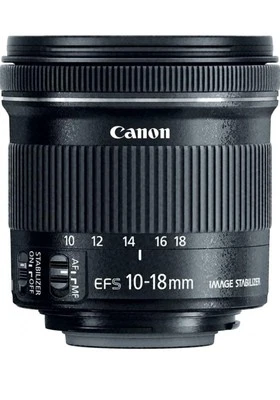 Lente zoom Canon EF-S 9519B002 10-18 mm f/4,5-5,6 IS STM - negra Foto 1 de 3