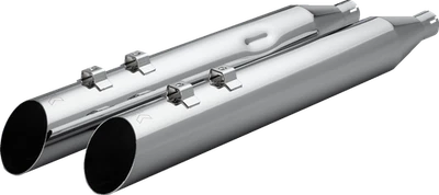 Silenciadores deslizables cromados Khrome Werks 4" HP Plus para Harley Touring 1995-2016 Foto 1 de 2