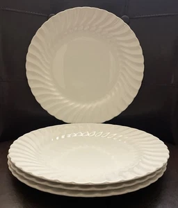 Set of 4 Johnson Bros. SNOWHITE REGENCY Ironstone Dinner Plates 9 3/4” England - Picture 1 of 9
