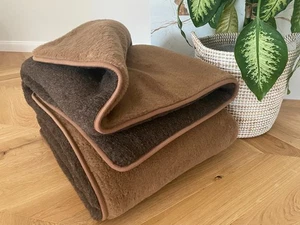 Luxuriöse Naturprodukt Bettdecke Duo Kamelhaar Merinowolle Winterdecke- Braun - Picture 1 of 8