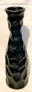 Dimpled Ceramic Black Vase 12" Tall - Picture 1 of 4