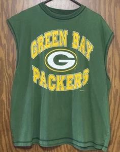 The Edge Used Green Bay Packers XL Cotton Muscle Shirt W/Graphics•GC - Picture 1 of 18