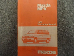 1989 Mazda MPV Furgoneta Servicio Reparación Tienda Manual Fábrica OEM Libro - Imagen 1 de 7