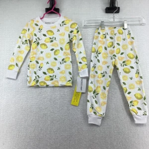 Sammy+Nat Unisex Kids A Luxe Cotton Collection Sleepwear Lemon Two Piece Pajama  - Picture 1 of 7