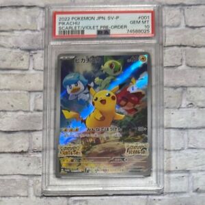 PSA 10 Pokémon Pikachu 001/SV-P Promo card Japanese Scarlet & Violet GEM Mint