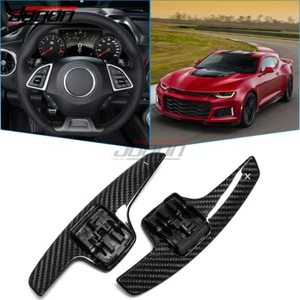 Real Carbon Fiber Paddle Shifter For Camaro LS LT LT1 ZL1 Convertible 2016-2020 - Picture 1 of 9