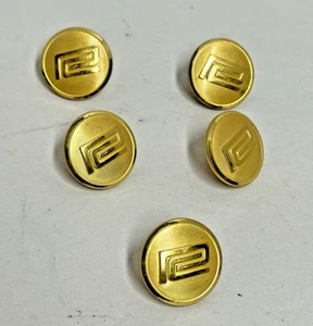 5 Penn Central Railroad Uniform Knöpfe - Messing Waterbury Button Co. - Bild 1 von 2