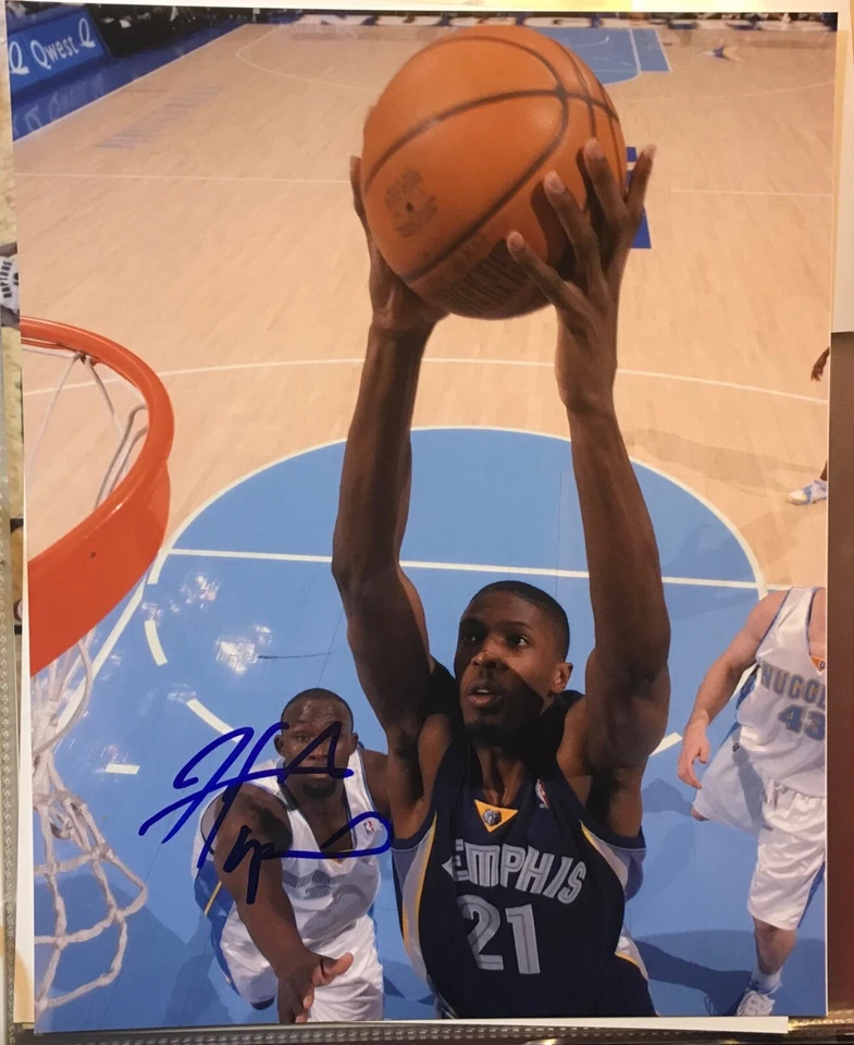 孟菲斯灰熊队 #21 哈基姆·沃里克亲笔签名新秀 8 x 10 彩色动作照片 — 第 1/1 张图片