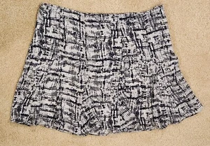 Women's Size 12 BANANA REPUBLIC Flouncy TRAPEZE Short Skit Navy Blue Lined Zip - Picture 1 of 9