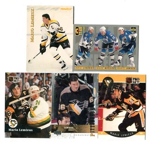 Mario Lemieux 5 Hockey Trading Card lot HOF PITTSBURGH PENGUINS (LOT 65) - Picture 1 of 1