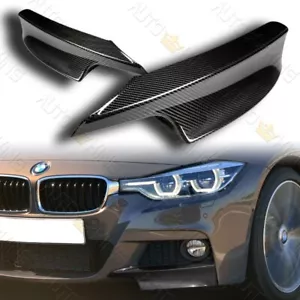 FIT 2012-2018 BMW F30 3-SERIES M-SPORT REAL CARBON FRONT BUMPER SPLITTER LIP - Picture 1 of 5