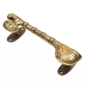 Handgefertigter seltener Messing Sitar Türgriff Musikinstrument Form Türgriff - Bild 1 von 2