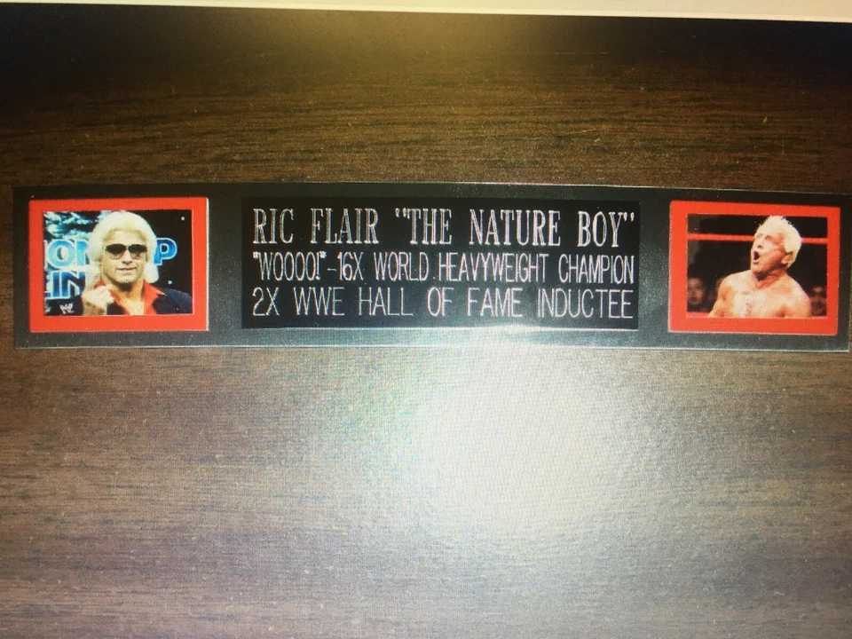 RIC FLAIR (WRESTLING) NAMEPLATE FOR SIGNED TRUNKS DISPLAY/PHOTO - Image 1 of 1