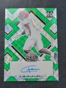 Christian Harris 2022 Leaf Metal Draft Wave Autograph Football Card 7/7 BA-CH1 - Picture 1 of 10
