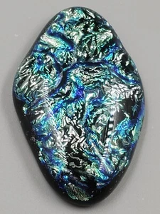 Vintage Art Glass Cabochon, Asymetrical Cabochon For Jewelry Making - Picture 1 of 4