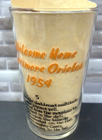 #5 1954 Orioles Glass Baltimore Memorial Stadium Welcome Home Glass Cover