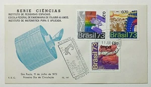 1973 FDC Brazil National Institute for Space Research Engineering SC #1292-1294 - Picture 1 of 2