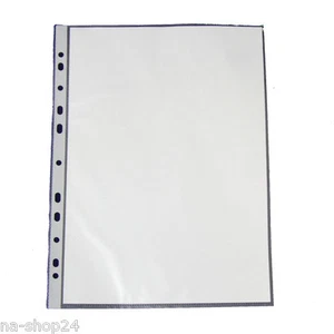 75 fundas de folleto DIN A4 cicatrizadas arriba abiertas 11 compartimentos Eurolochung fundas transparentes - Imagen 1 de 1