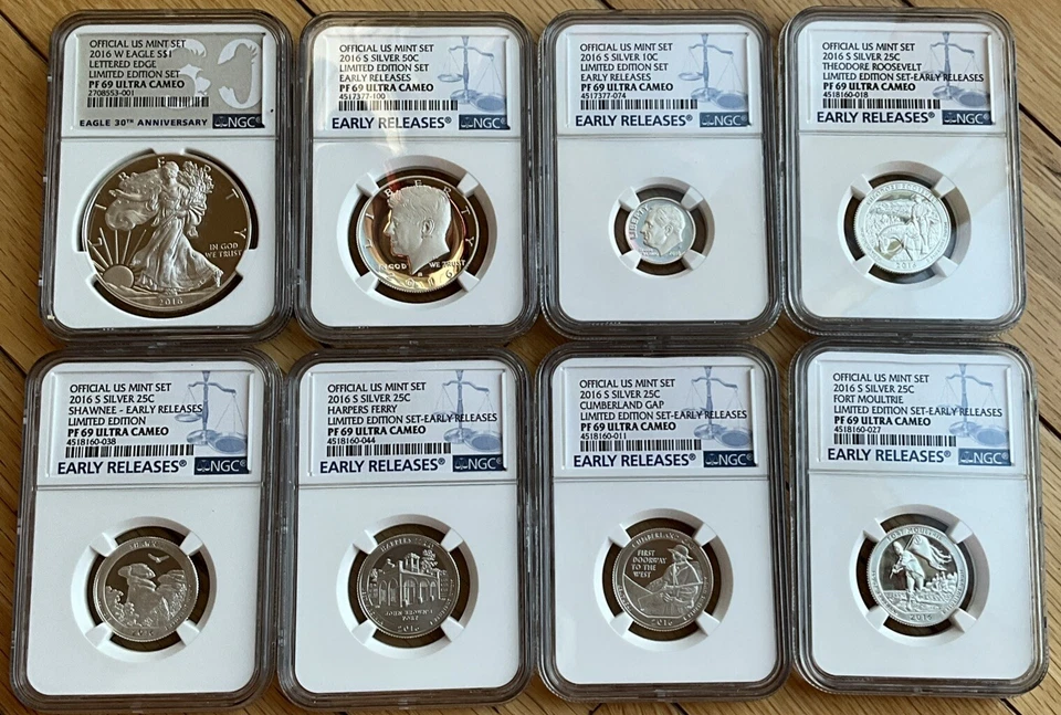 2016 LIMITED EDITION PROOF SET NGC PROOF 69 EARLY RELEASE BLUE LABEL COMPLETE 69 - Image 1 of 4