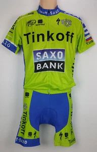 NEW Jersey Shirt & Shorts Set TINKOFF SAXO Full Zip Size Large Bike Cycling - Picture 1 of 12