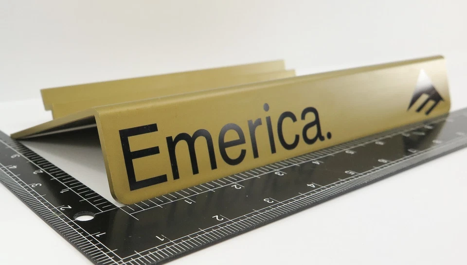 EMERICA Shoes Skate Skateboard SLATWALL SHELF Display, Choice Black or Gold - Image 1 of 1