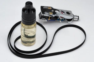 Chrome Headshell, Stylus, Belt, Oil Kit for TECHNICS SL-221, SL-B1, SL-33, 23 - Picture 1 of 7