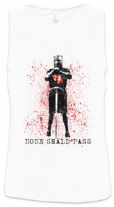 None Shall Pass Herren Tank Top Monty Fun Black Python Knight And The Holy Grail - Picture 1 of 1