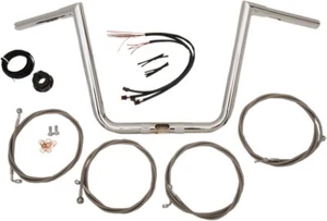 LA Choppers 13" Rise Twin Peaks Cromo Touring Manillar con Cables (LA-7312KT1-63) - Imagen 1 de 2