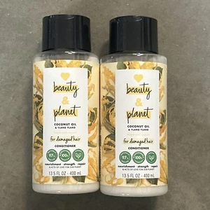 Paquete de 2 acondicionadores Love Beauty & Planet aceite de coco y ylang ylang 13,5 fl oz - Imagen 1 de 5