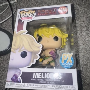 Meliodas #1344 Glow In Dark GITD Chase Funko Pop Seven Deadly Sins PX Exclusive - Picture 1 of 2