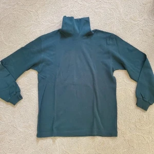 Vintage Talbots Green Turtleneck 100% Cotton Size Small - Picture 1 of 7