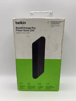 Banco de alimentación Belkin BPB012btBK 20KMAH 15W SALIDA NEGRO Foto 1 de 3