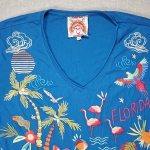 Johnny Was JWLA Florida Everyday T-Shirt Top bestickt Gr. Medium Boho - Bild 1 von 14