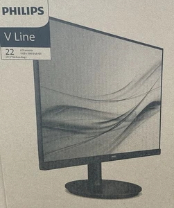 New PHILIPS 221V8 22” V Line Class Thin Full HD (1920 x 1080) 100Hz Monitor - Picture 1 of 9