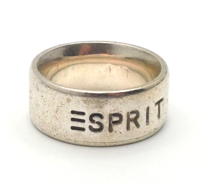 Exklusiver sportlicher ESPRIT Designer Ring 925er Silber Bandring Vintage 90s - Bild 1 von 4