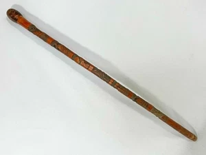 FINE ANTIQUE JAPANESE SAMURAI WARRIOR GEISHA GIRL CARVED WALKING STICK CANE 1900 - Picture 1 of 11