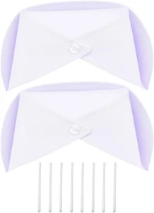 2 Pack White Nurse Hat Headband Cap Costume and 8 Pins - Picture 1 of 7