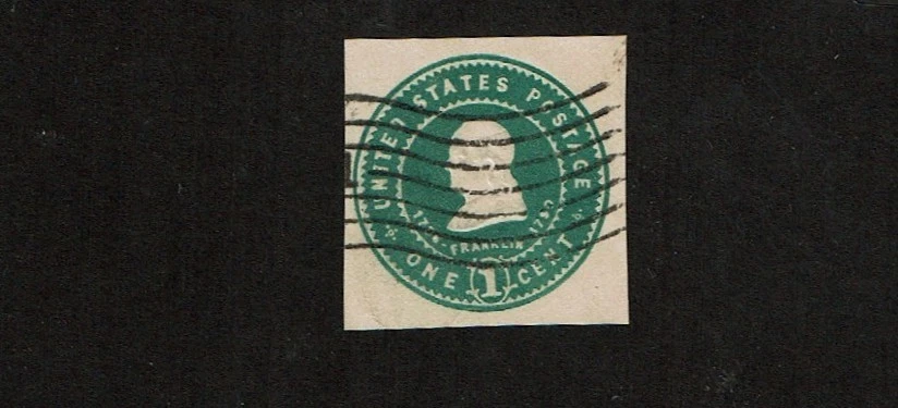 1903 U.S. STAMPED ENVELOPE Hartford Mfg 1c Grn/Manl  FRANKLIN Sc#U383 A  Beauty! - Image 1 of 1