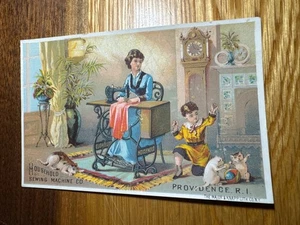 E. M. Williams Trade Card-Household Sew Machine Cover-Brooklyn, NY.  U416 - Picture 1 of 2