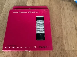 T-MOBILE BLACK BROADBAND USB STICK 610 SIM Card & USER GUIDE in Sealed Box - Picture 1 of 3