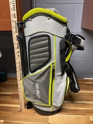 Top Flite Junior 22” Golf Bag w/ Stand Harness Shoulder Strap Gray Green - Image 1 of 4