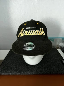Airwalk Baseball Cap Black Gold One Size - Picture 1 of 8