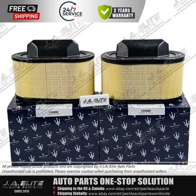 2pcs Genuine Maserati Engine Air Filter Ghibli Quattroporte Levante 670001545 - Image 1 of 4