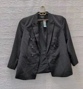 New DNKY Marni Double Breasted Blazer Black Sz. XL - Picture 1 of 4