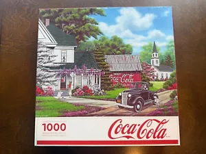 Coca-Cola 1000 Piece Puzzle "Country" - 24x30 Good Condition With All Pieces - Picture 1 of 2