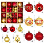 Hot 44pcs Large Christmas Baubles Xmas Tree Balls Decor Party Wedding Ornament