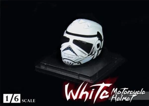 ZYTOYS 1/6 Motorcycle Helmet White Accessories For 12" Action Figure Model New - Picture 1 of 4