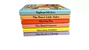 Set Of 6 Walt Disney Mini Board Book Lot 1986 Vintage Chatham River Set F22 - Picture 1 of 7