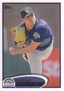 2012 Topps #496 Jorge De La Rosa - NM - Picture 1 of 2