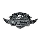 Live To Ride V-Twin Motorcycle Emblem with Eagle (S) Metallic Sticker Adhesive